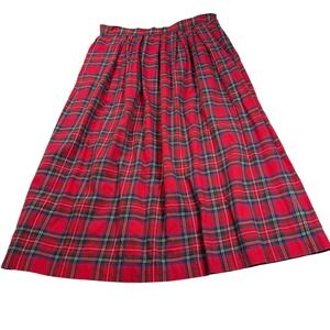Bechamel Vibrant Red Tartan Maxi Skirt